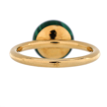 Louis Vuitton B Blossom Ring 18K Yellow Gold and 18K White Gold with Malachite and Diamonds
