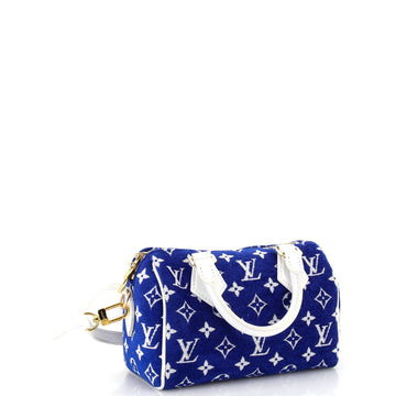 Louis Vuitton Speedy Bandouliere Bag LV Match Monogram Jacquard Velvet 20