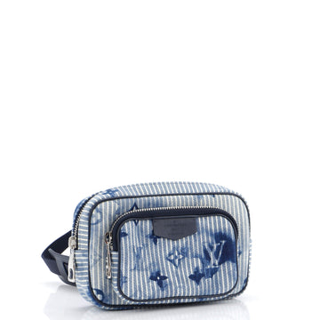 Louis Vuitton Outdoor Pouch Limited Edition Monogram Watercolor Stripes Denim