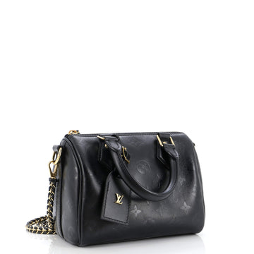 Louis Vuitton Speedy Bandouliere Bag Monogram Ink Embossed Lambskin BB