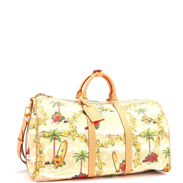 Louis Vuitton Keepall Bandouliere Bag Pharrell Williams Monogram Surfin' Coated Canvas 50