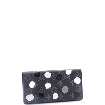 Louis Vuitton Brazza Wallet Yayoi Kusama Painted Dots Monogram Eclipse Canvas