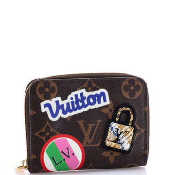 Louis Vuitton Zippy Coin Purse Limited Edition Patches Monogram Canvas
