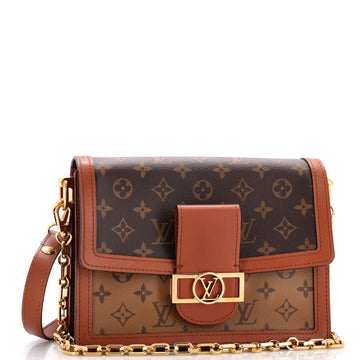 Louis Vuitton Dauphine Shoulder Bag Reverse Monogram Canvas MM