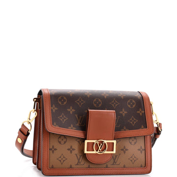 Louis Vuitton Dauphine Shoulder Bag Reverse Monogram Canvas MM