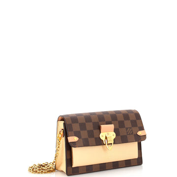 Louis Vuitton Vavin Chain Wallet NM Damier with Leather
