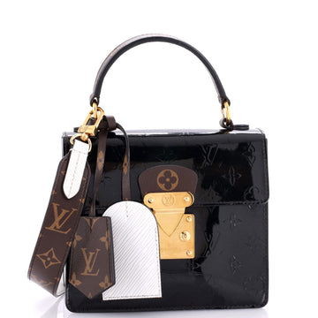 Louis Vuitton Spring Street NM Handbag Monogram Vernis with Monogram Canvas and Epi Leather