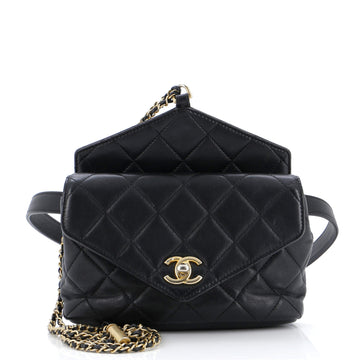 Carry With Chic Chain Flap Waist Bag Quilted Calfskin