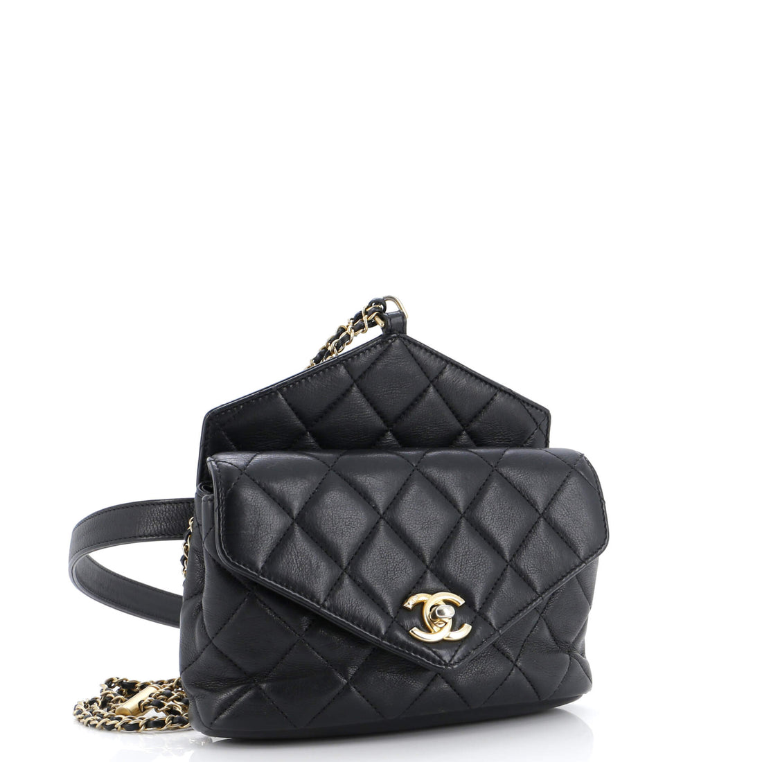 Carry With Chic Chain Flap Waist Bag Quilted Calfskin