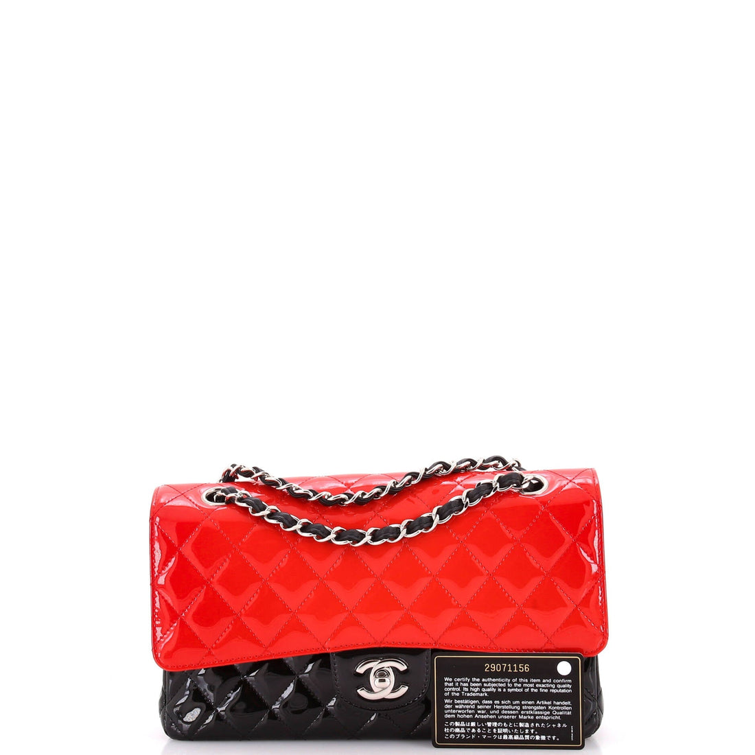 Bicolor Classic Double Flap Bag Quilted Patent Medium
