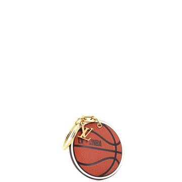 Louis Vuitton LV x NBA Basketball Bag Charm and Key Holder Metal with Embossed Leather and Monogram Canvas