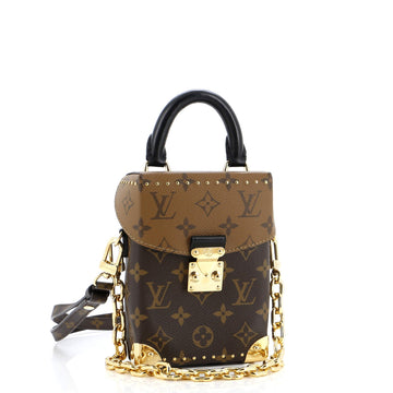 Louis Vuitton Camera Box NM Handbag Studded Reverse Monogram Canvas