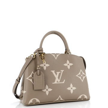 Louis Vuitton Petit Palais Handbag Bicolor Monogram Empreinte Giant