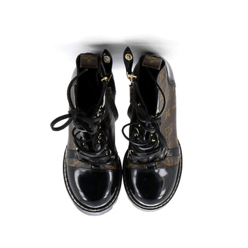 Louis Vuitton Women's Star Trail Ankle Boots Monogram Canvas with Patent