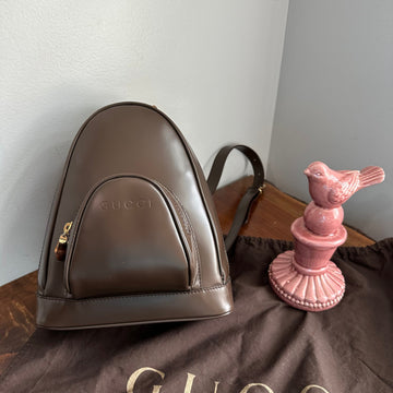 The Loon -CS Gucci Sling/Backpack in Brown Patent Leather