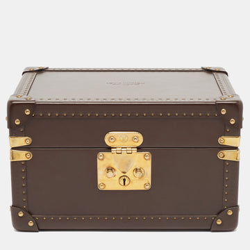 Brown Leather Boite Montre Case