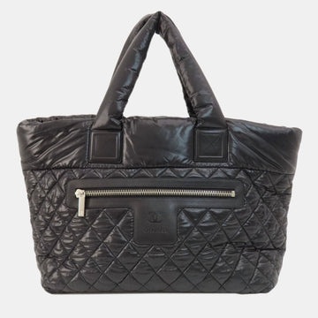 Black Quilted Nylon Medium Coco Cocoon Reversible Tote Bag