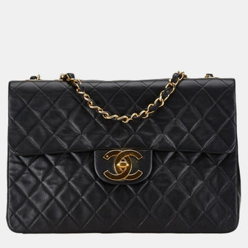 Black Lambskin Matelasse 33 Coco Mark Chain Shoulder Bag