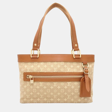Brown/Beige Canvas Monogram Mini Lin Lucille PM Handbag