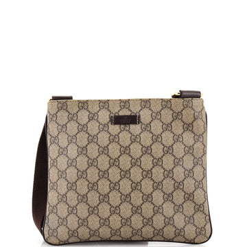 GUCCI Zip Top Messenger Bag GG Coated Canvas Small