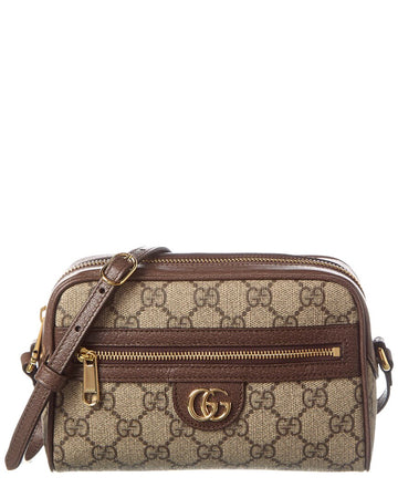 Gucci Ophidia Mini VS Supreme Canvas & Leather Camera Bag