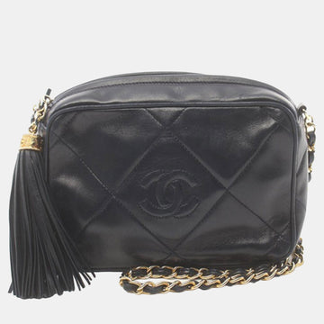 Navy Blue Lambskin CC Tassel Camera Bag