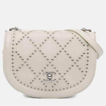 Small Calfskin Coco Eyelets Round Flap