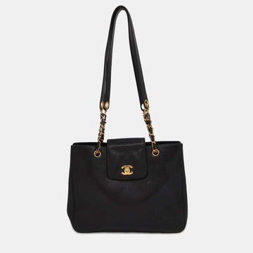 Black Caviar Leather Supermodel bag