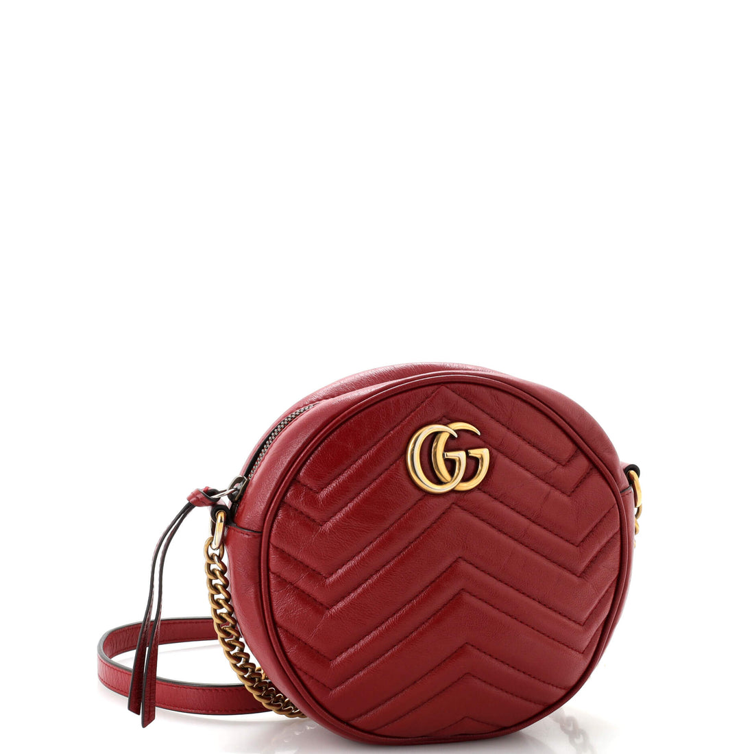 VS Marmont Round Shoulder Bag Matelasse Leather Mini