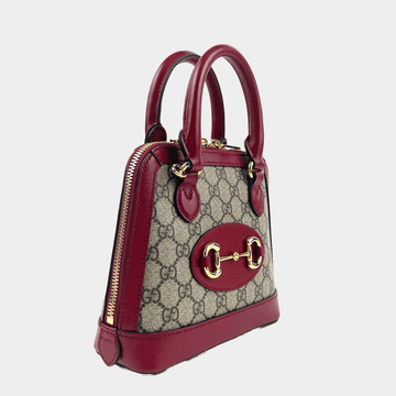 GUCCI 1955 Horsebit Tote Supreme VS w/Red
