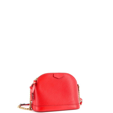 Louis Vuitton Alma Chain Handbag Epi Leather Mini