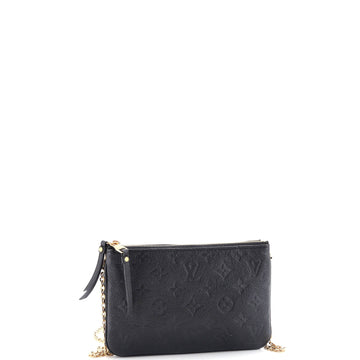 Louis Vuitton Double Zip Pochette Monogram Empreinte Leather