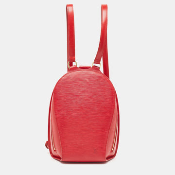 Red Epi Leather Mabillon Backpack