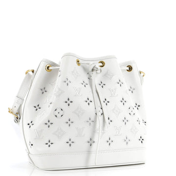 Louis Vuitton Petit Noe NM Handbag Monogram Cutout Broderie Leather