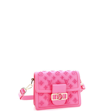 Louis Vuitton Dauphine Shoulder Bag Monogram Tuffetage Leather Mini