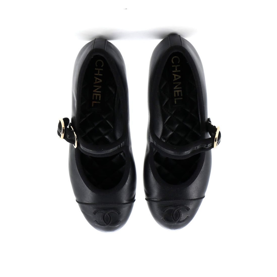 Women's CC Mary Jane Flats Embroidered Leather