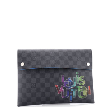 Louis Vuitton Pochette Alpha Triple Limited Edition Interlinked Logo Damier Graphite