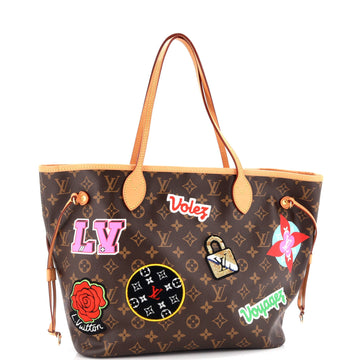 Louis Vuitton Neverfull NM Tote Limited Edition Patches Monogram Canvas MM
