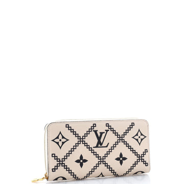 Louis Vuitton Zippy Wallet Monogram Empreinte Giant Broderies
