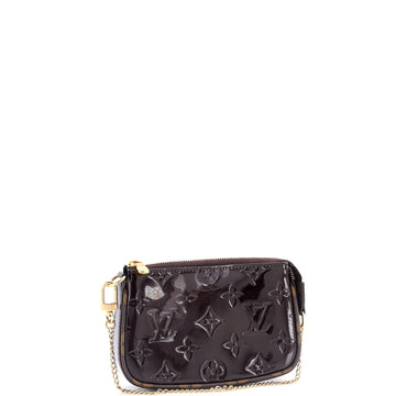 Louis Vuitton Pochette Accessoires Monogram Vernis with Monogram Canvas Mini