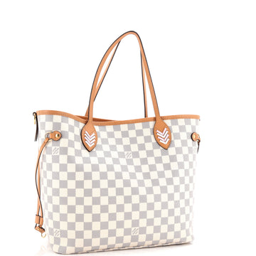 Louis Vuitton Neverfull NM Tote Damier with Braided Detail MM