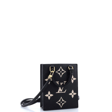 Louis Vuitton Petit Sac Plat Bag Bicolor Monogram Empreinte Giant