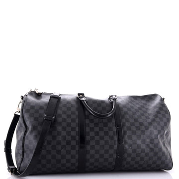Louis Vuitton Keepall Bandouliere Bag Damier Graphite 55
