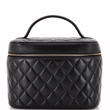 Cosmetic Case Quilted Lambskin Small