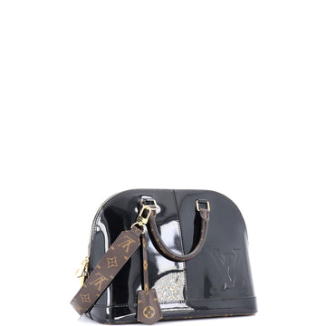 Louis Vuitton Alma Handbag Vernis with Monogram Canvas PM