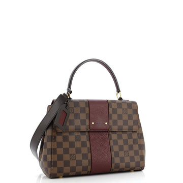 Louis Vuitton Bond Street Handbag Damier with Leather MM