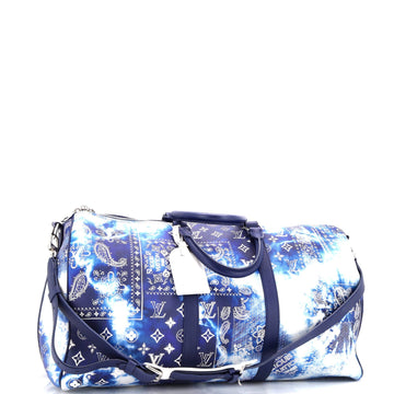 Louis Vuitton Keepall Bandouliere Bag Limited Edition Monogram Bandana Leather 50