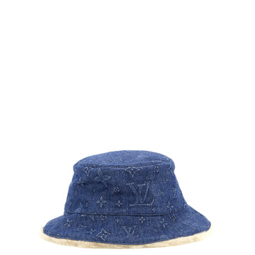 Louis Vuitton Bonnet Bucket Hat Monogram Denim and Shearling