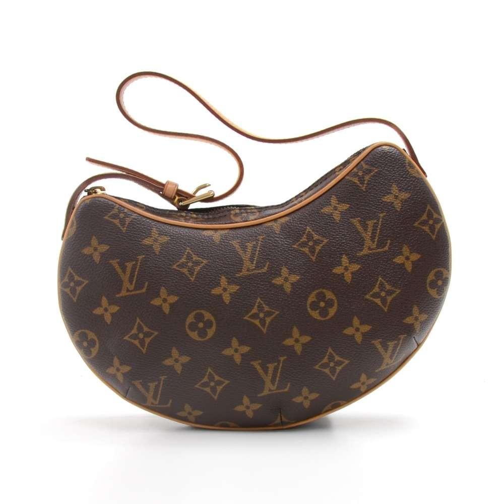 Louis Vuitto Pochette Croissant Monogram Canvas Shoulder Handbag