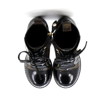 Louis Vuitton Women's Star Trail Ankle Boots Monogram Canvas with Patent